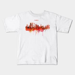 London Skyline watercolor Kids T-Shirt